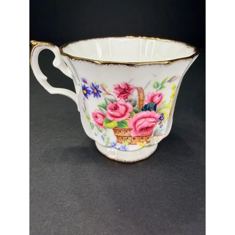 Vintage English Bone China Tea Cup & Saucer Mismatched Elizabethan Royal Worcest